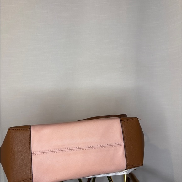 Michael Kors Pink and Brown Tote Bag with Leather Accents - Picture 11 of 15